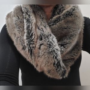 Faux fur infinity scarf